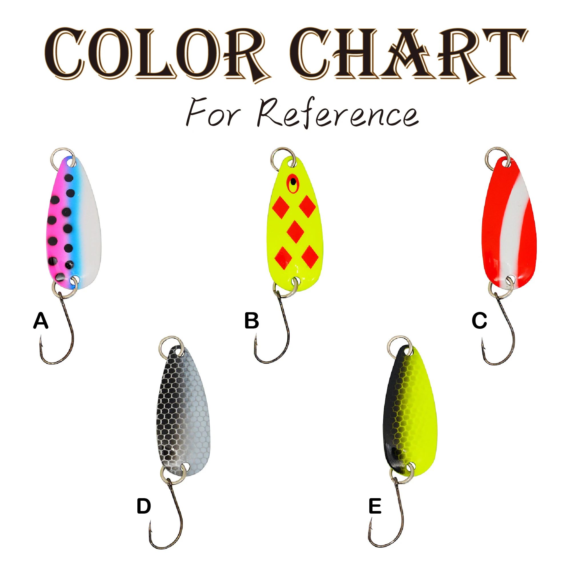 Metal Fishing Spoon Lures 3.5g 40mm With Sharp Single Hook Spoon Blanks Fishing For Mackerel Bass Trout Fishing