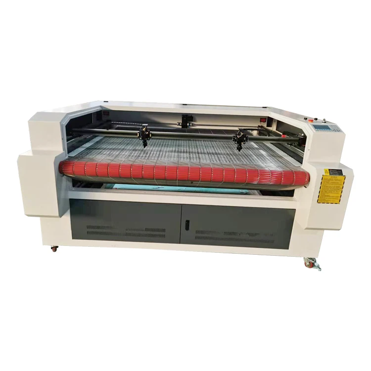 auto feeding fabric leather  laser cutting machine   double heads  co2 laser engraving  machine 1610 /1612