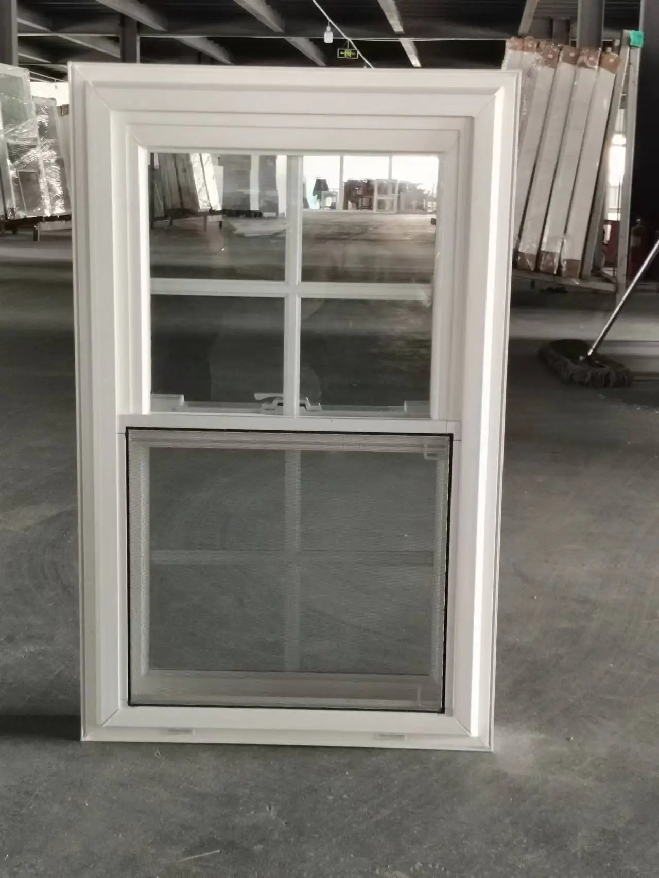 American style black and white vinyl double hung windows single hung windows with low e glass and nailing fin