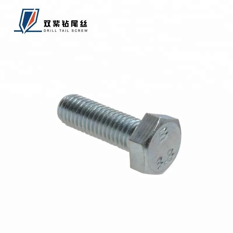 Carbon steel stainless steel outer hexagon bolts Natural color electroplating black 8.8 high strength bolts