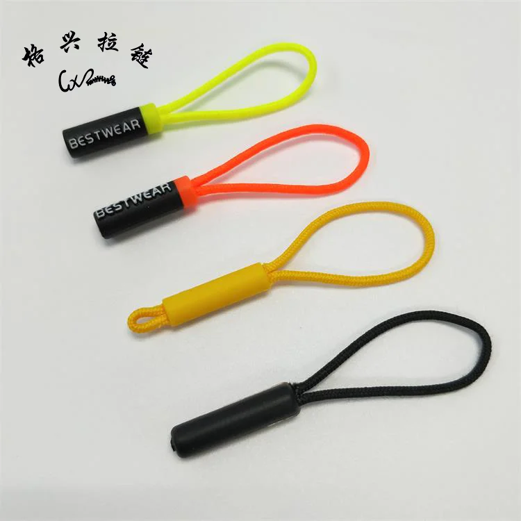 Wholesale Customized Design Silicone Rubber Rope Zipper Puller