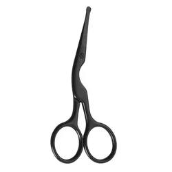 Gold Rose Black Stainless Steel Round Eyebrow Scissors Beard Nose Hair Scissors Shear Grooming Kit
