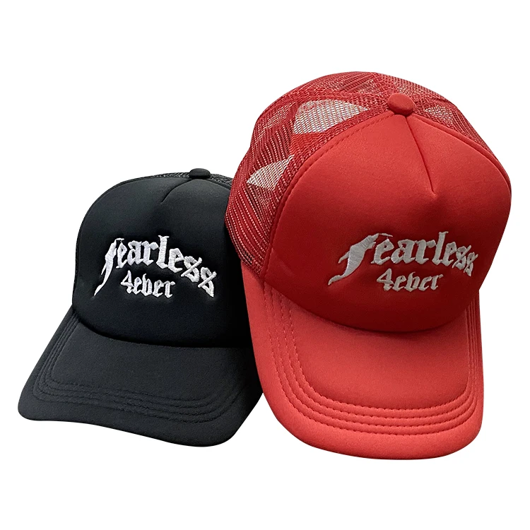 High quality custom embroidery trucker hat printing trucker caps wholesale foam net  hat custom manufacturer topi caps factory