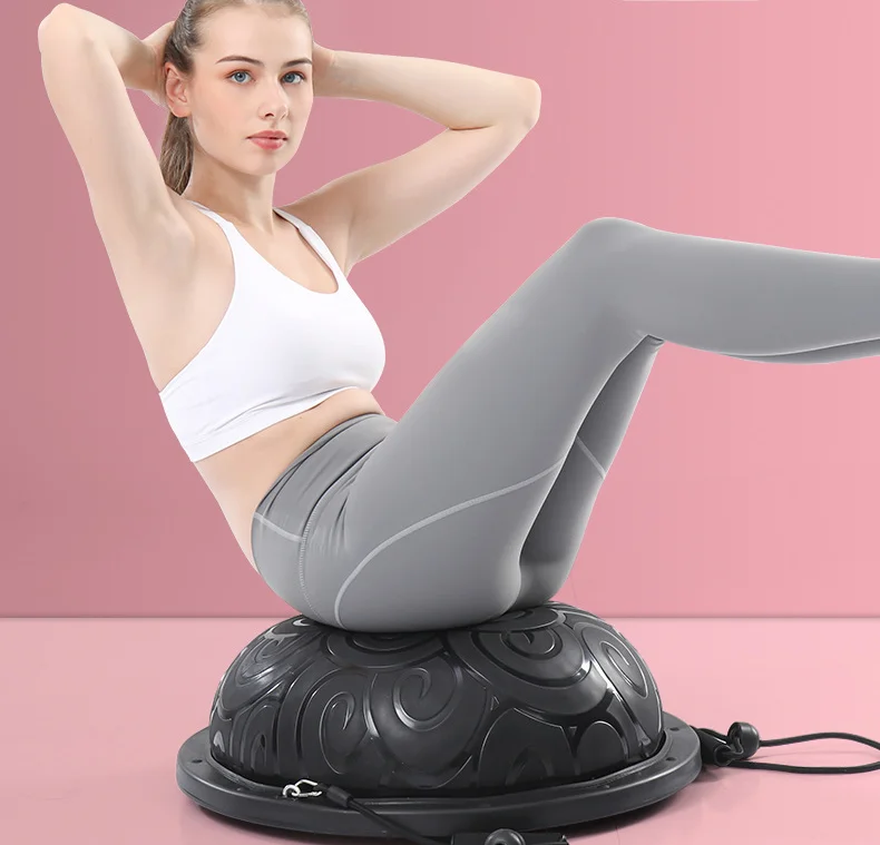 
2021 new hot yoga inflatable hemisphere fitness wave speed training balance ball 