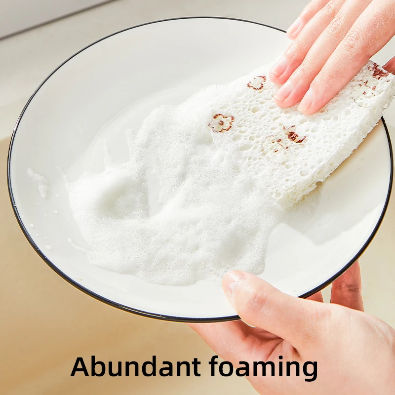 Hot Selling  Eco-Friendly Reusable Biodegradable Cellulose Material Dishwashing Cloth Kitchen Cleaning Towel Scouring Sponge