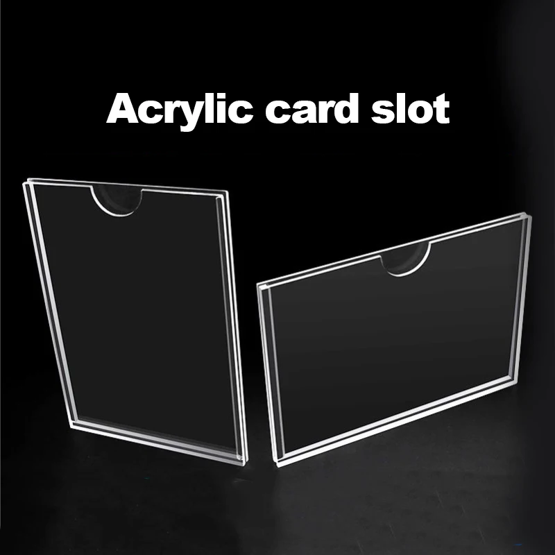 A4/A5/A6 Single and Double Layer Acrylic Card Slot High Transparency Waterproof Acrylic Card Slot