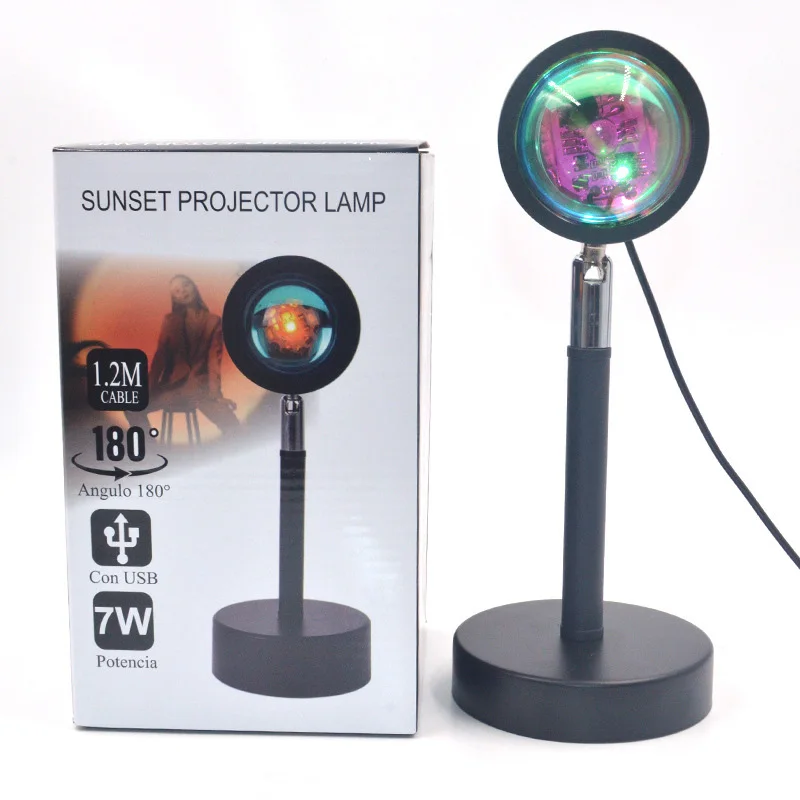 RGB Floor Lamp Sunset Lamp USB Romantic Rainbow Projection Lamp  Background Led Light