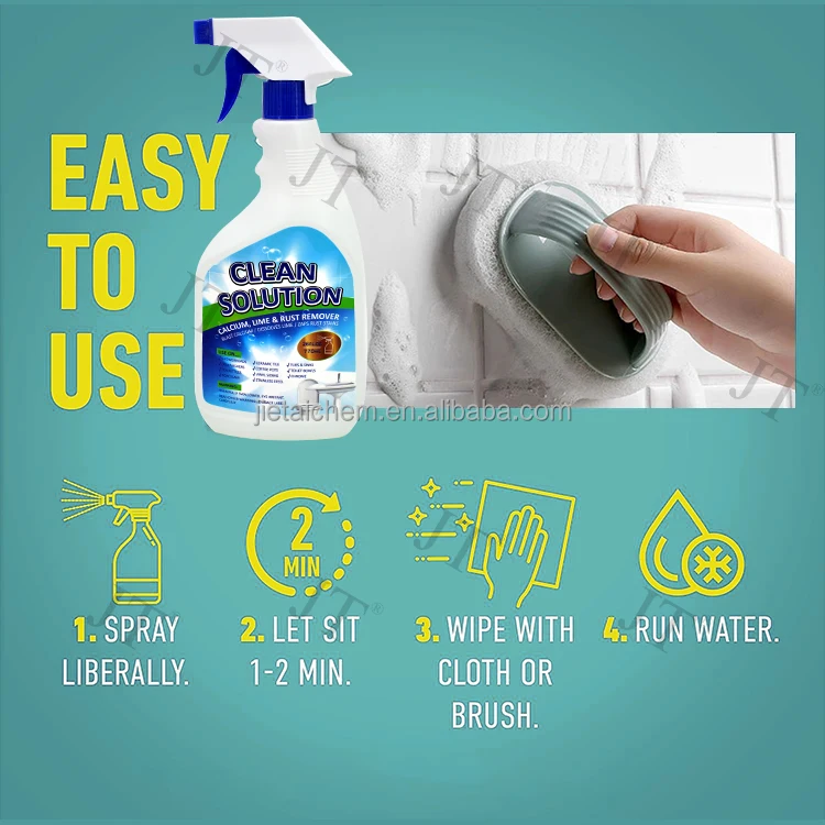 OEM Custom Clean Calcium Lime Rust Remover Bathroom Cleaner Limescale Shower Cleaning Spray