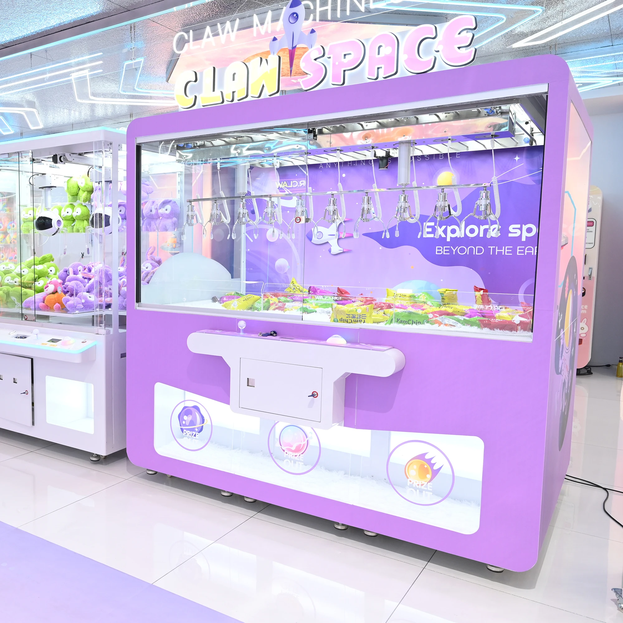 Coin Operated Snack Challenge 10 Claws Gift Prize Vending Game Machine For Sale Crane Claw Machine life time technology support