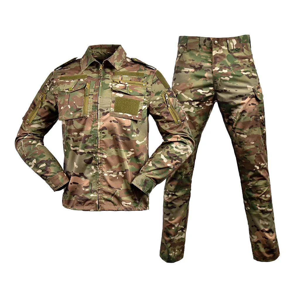 Outdoor Woodland Jungle Khaki 728 Tactical Shirts Pants Suits Work Uniform Set Men Tactical Camouflage Uniform