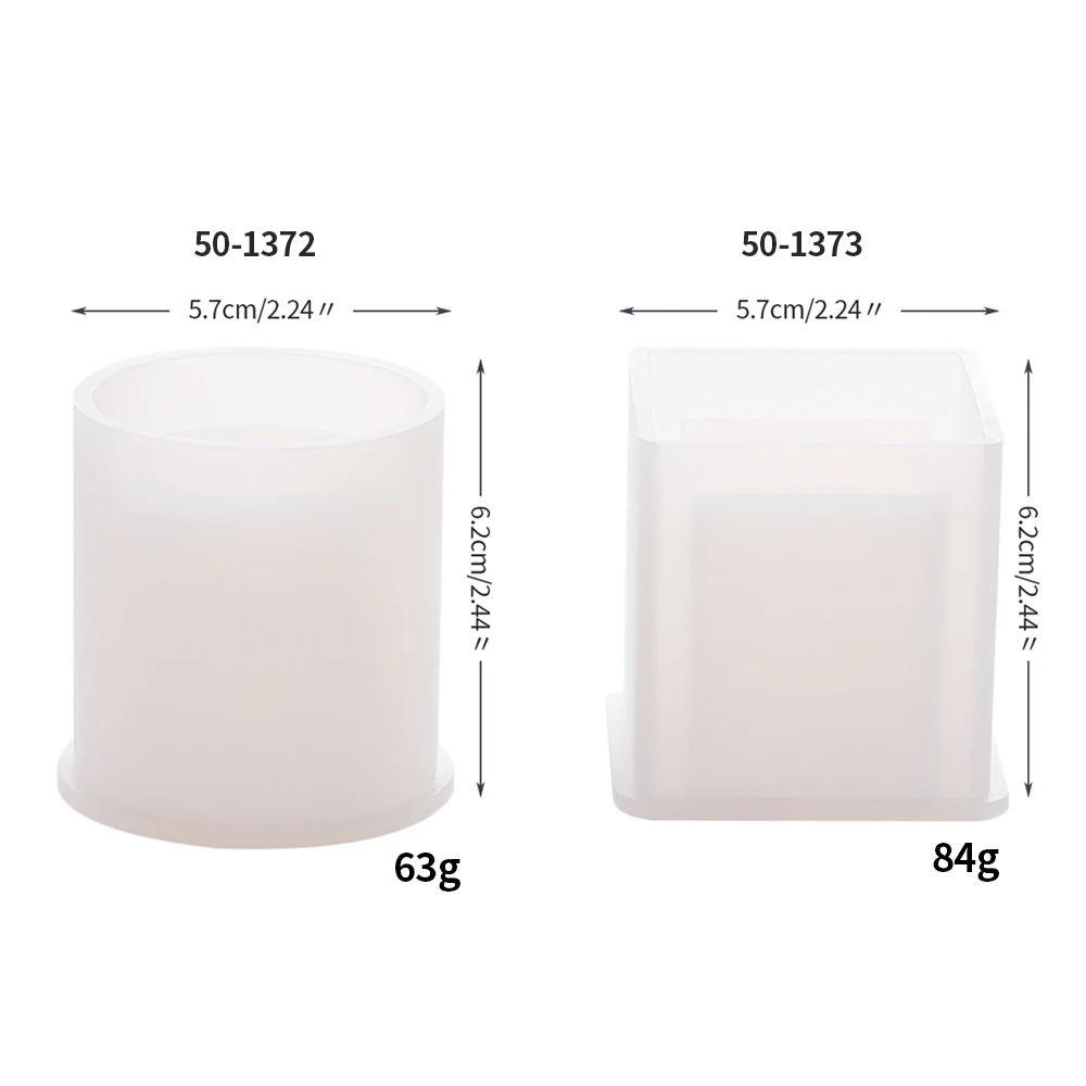 
Pen Holder Jewelry Silicone Molds Cylinder Square Resin Flower Pot DIY Cube Mould Planter Pot Candle Decoration Making 