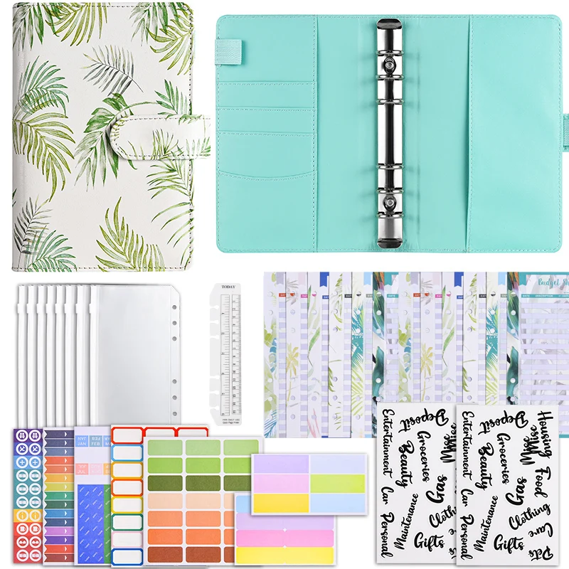 A6 Customize Notebooks PU Leather Money Organizer for Cash Saving binder budget planner budget binder with everything included