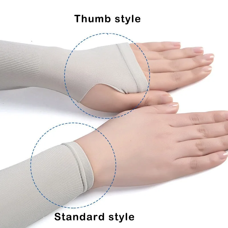 Ice Silk Sun Protection Arm Covers Unisex Elbow Cover Outdoor Cycling Running Fishing Driving Cool Anti-UV Arm Sleeves