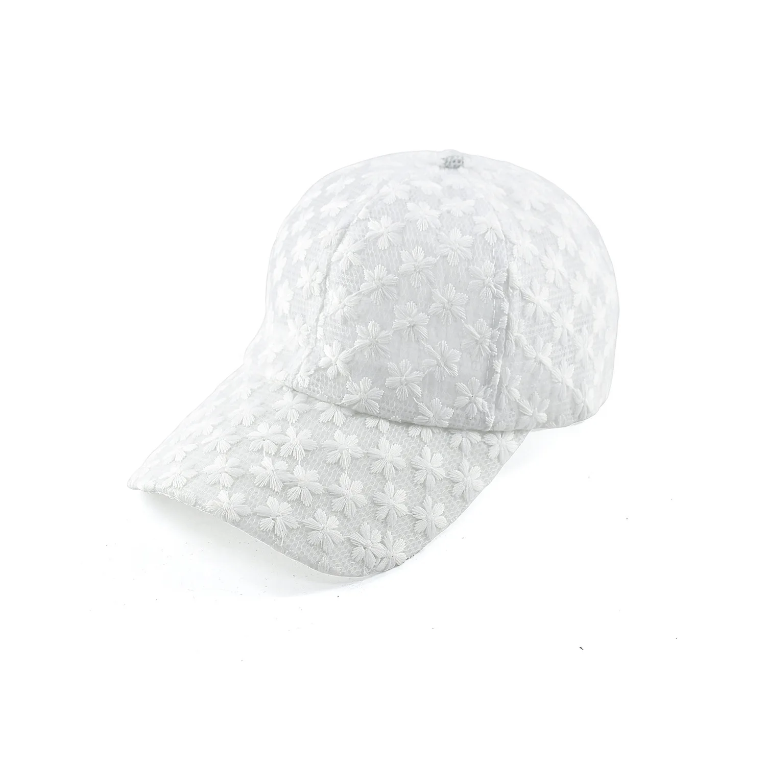 TBC-8R005      Hot  sale  Summer Fashion Wedding Flower Sun Hats Lace Baseball Cap