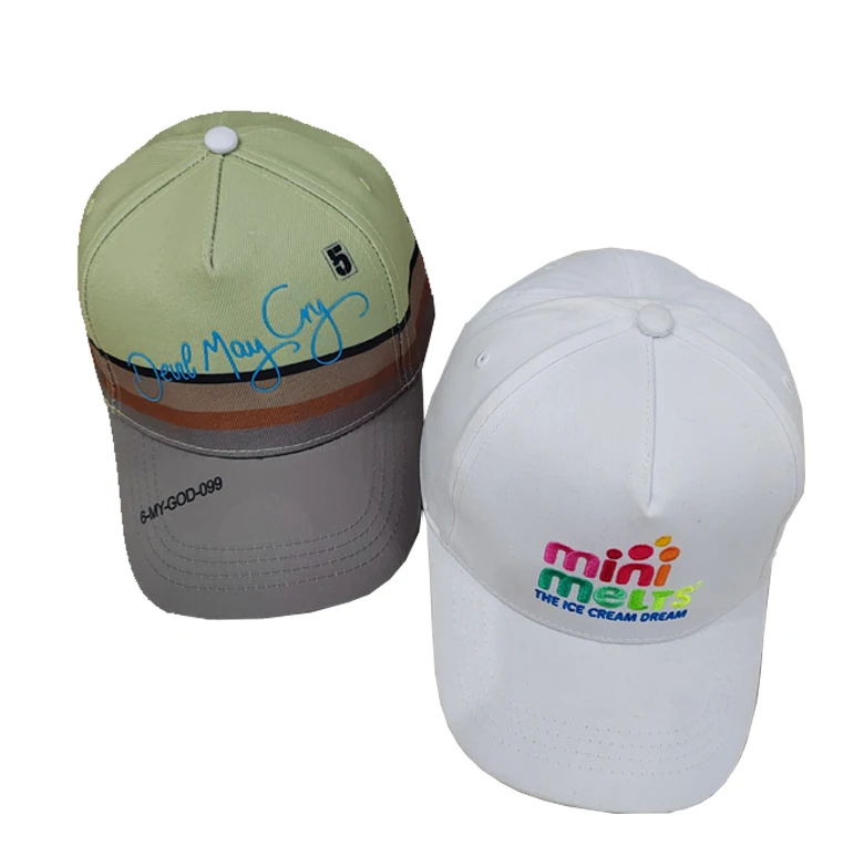 Customizable All-Over Print Snapback Baseball Cap with Embroidery Design Rubber Printed Caps-Personalize Your Own Style!
