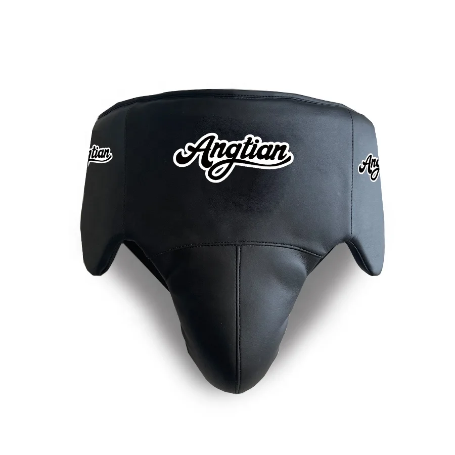 Sports goods manufacturers custom logo MMA groin guard leather jockstrap for boxing man