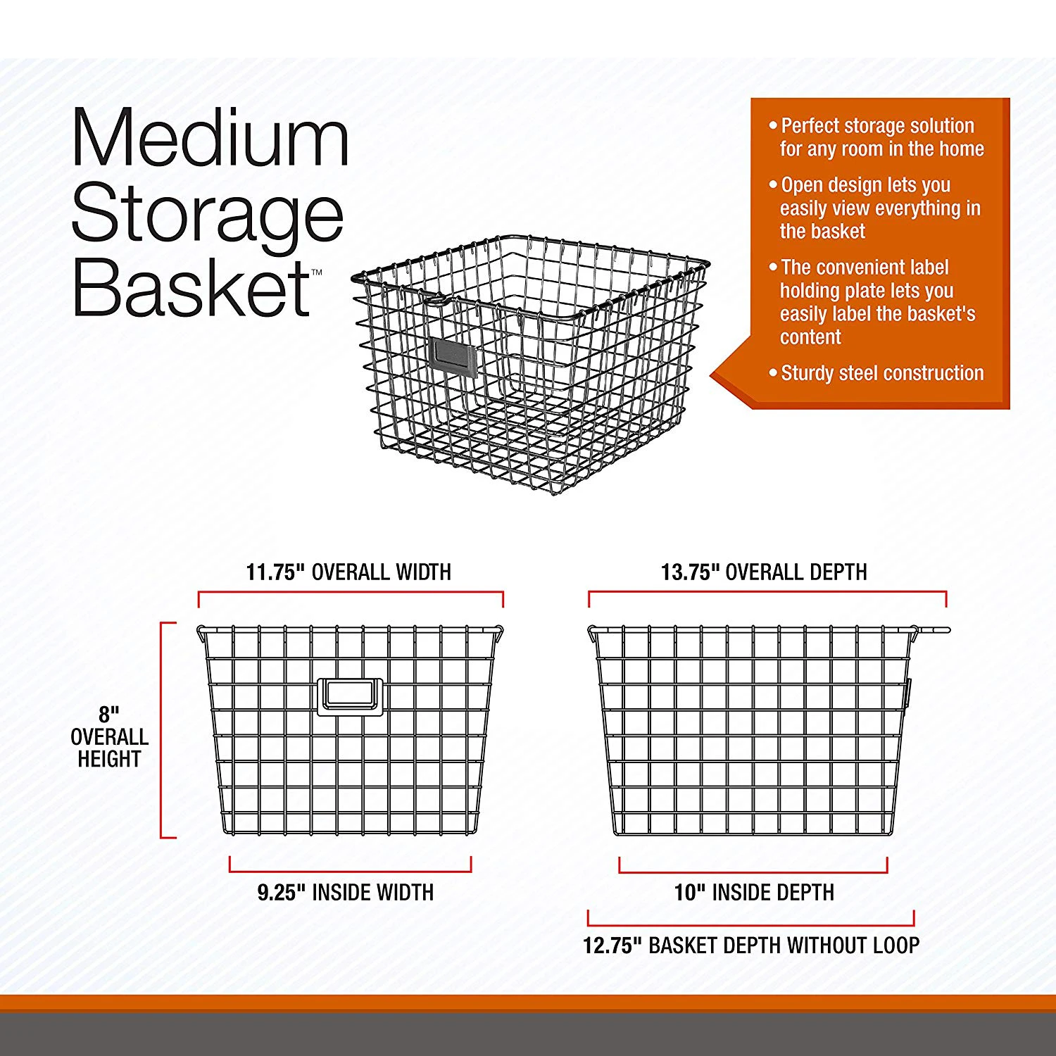 Metal Stainless Steel Iron Home Wire Storage Basket