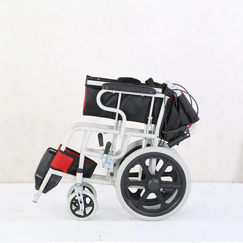 Hot selling elderly light wheelchair folding ultra-lightweight small with toilet