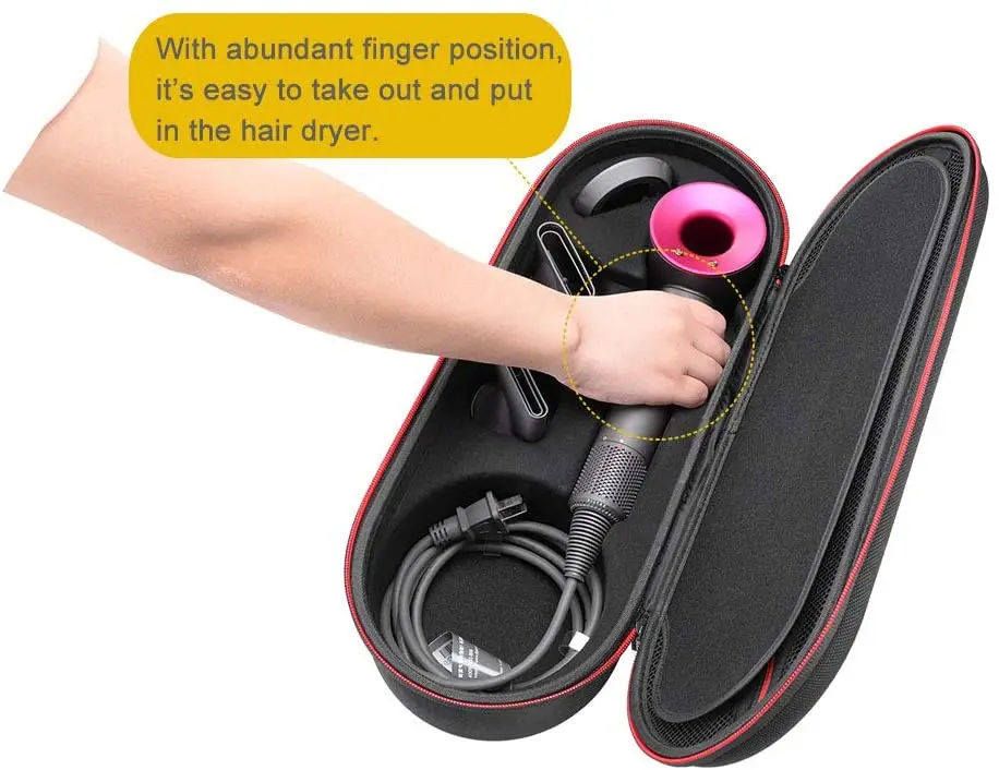 Carrying travel Storage box for Dyson Supersonic Hair Dryer Iron/Fuchsia-Fits All Hair Dryer Accessories