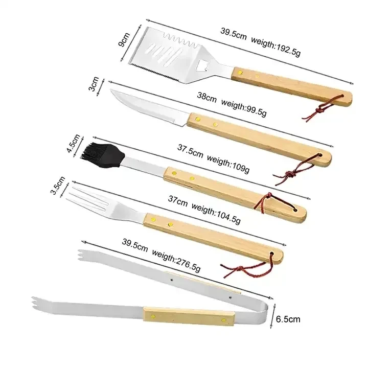 Custom Grilling Set With 5 Useful Bbq Grilling Tools Bbq Tools