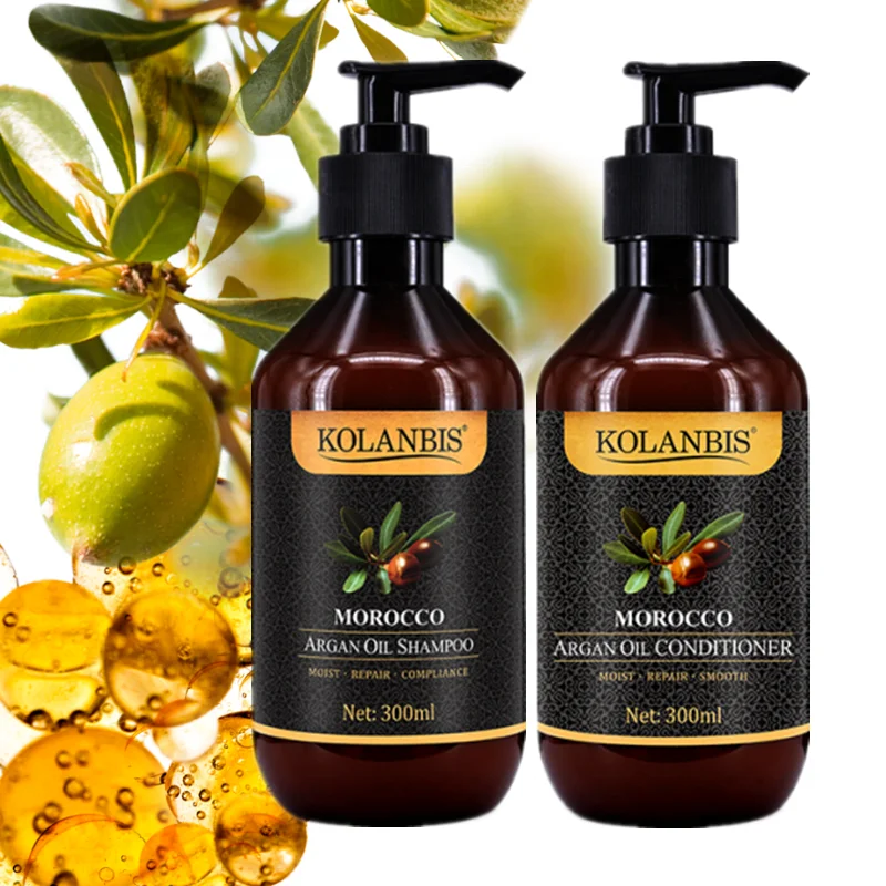 Argan Oil Hair Shampoo And Conditioner Shea Butter Shampoo Deep Moisturizing Hair Natural Vitamin E Antioxidants Private Label