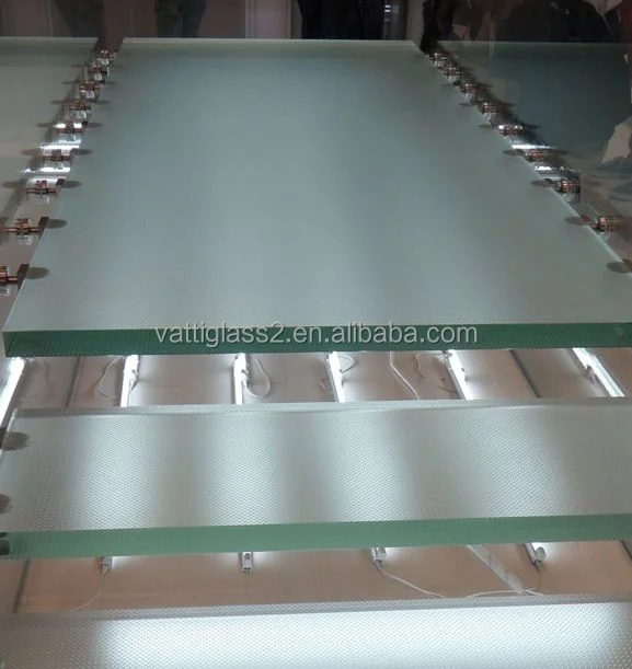 Factory custom ultra clear tempered laminated non-slip staircase floor step glass