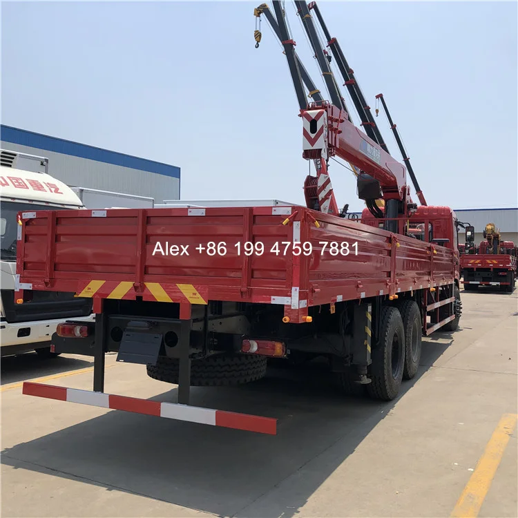 6x4 Tianjin 14 tons 10 tons crane mounted truck