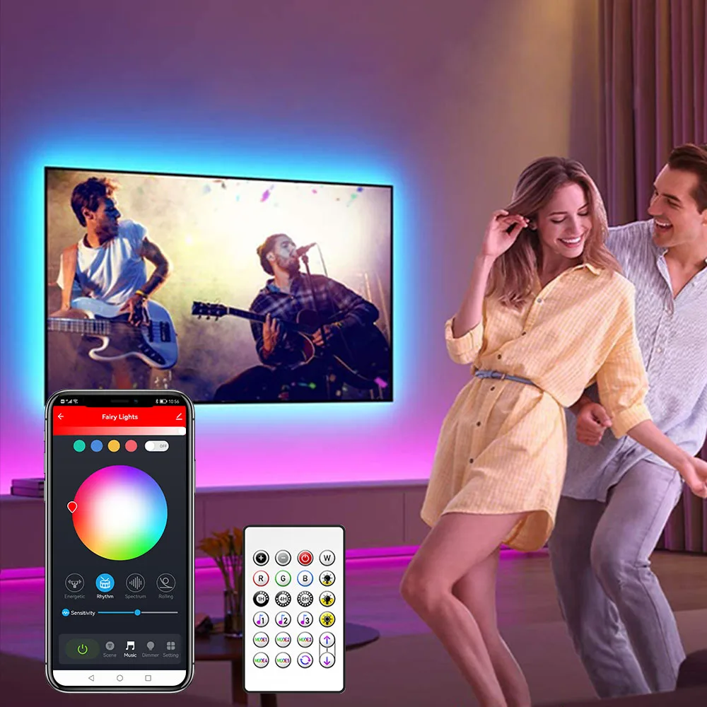 
Christmas Twinkle String Lights 3M 30LEDs WIFI TV Backlights ICRGB USB DC 5V LED Lights Music Function For Decoration String 