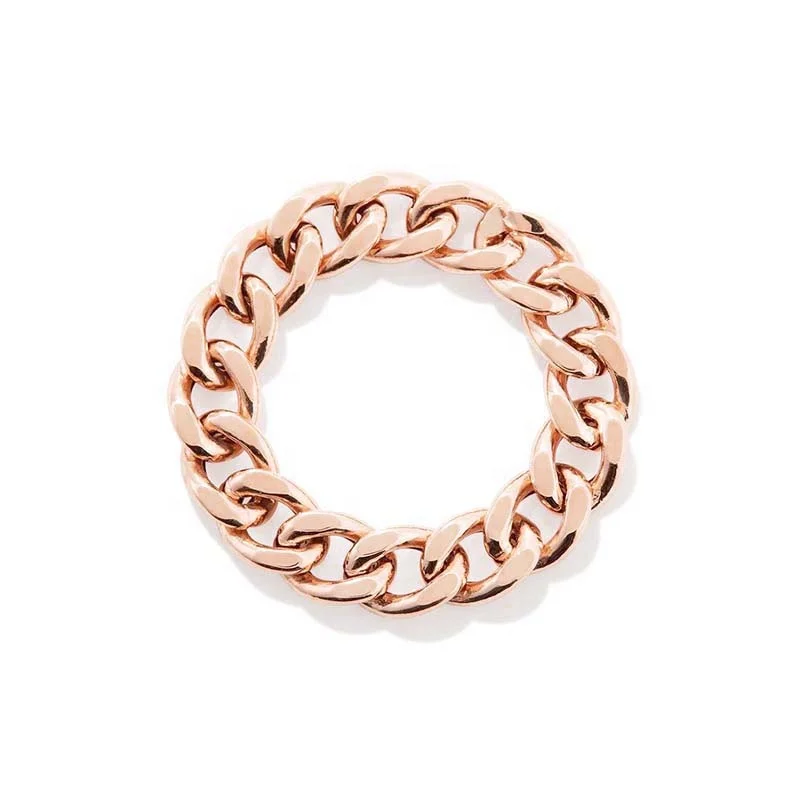 Milskye Wholesale Luxury 925 Sterling Silver Bold Thick Cut Curb Link Chain Ring