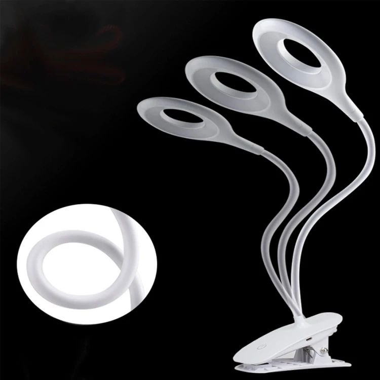 Led Desk Lamp Touch Clip Study Lamps Magnifier Gooseneck Desktop usb Table Light Rechargeable