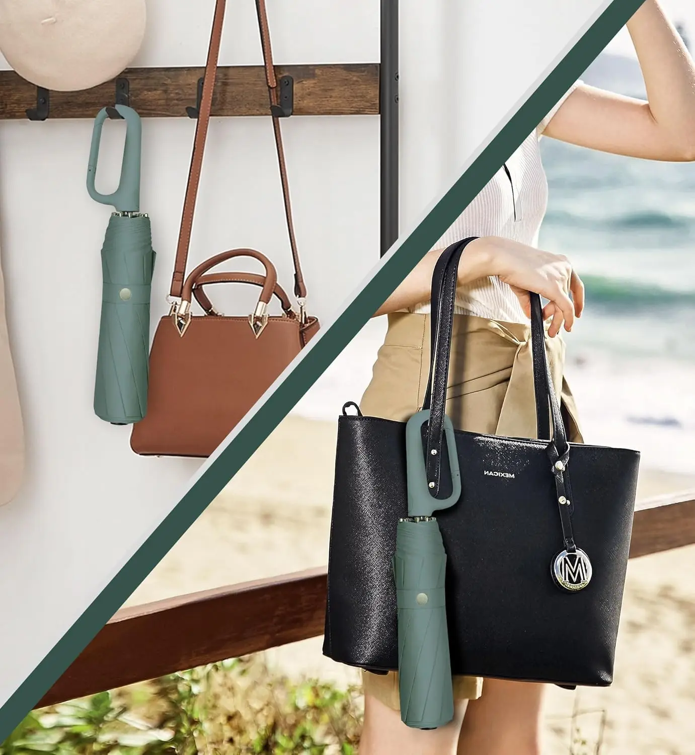 Sombrillas New Invention Guarda Chuva Inverted Umbrellas Uv Protection 10 Ribs Travel Ring Buckle Umbrella With For The Rain