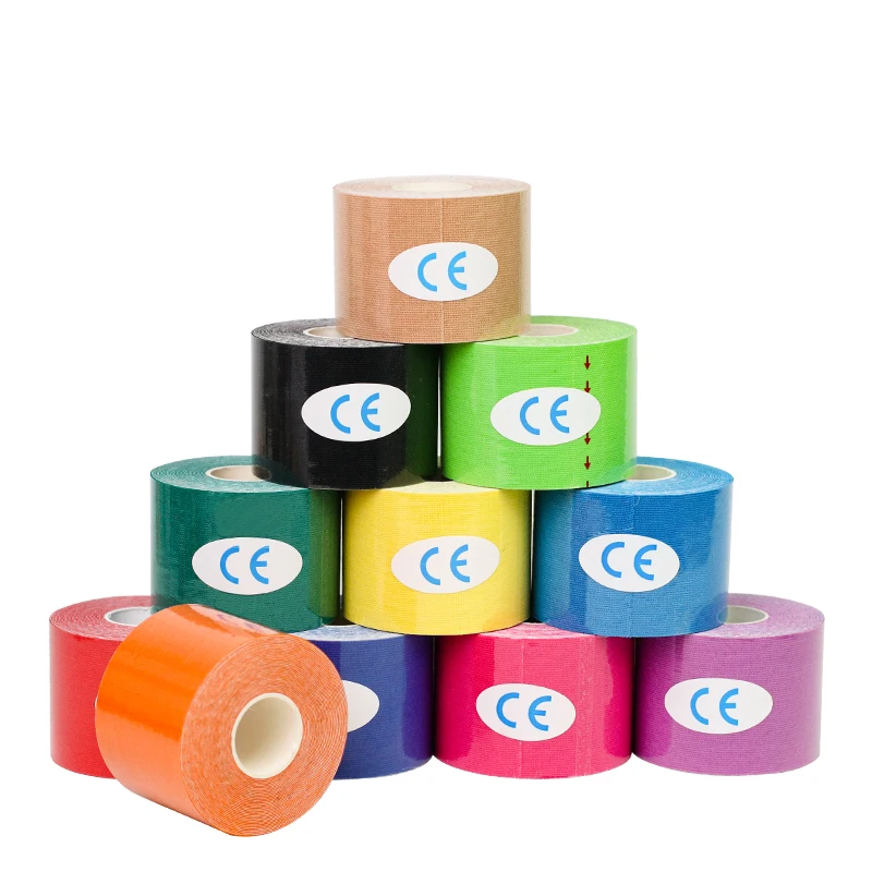 11 colors 5cm x 5m Sports Kintape Roll Cotton Elastic Adhesive Muscle coloured Bandage Strain Injury Support Kinesiology tape
