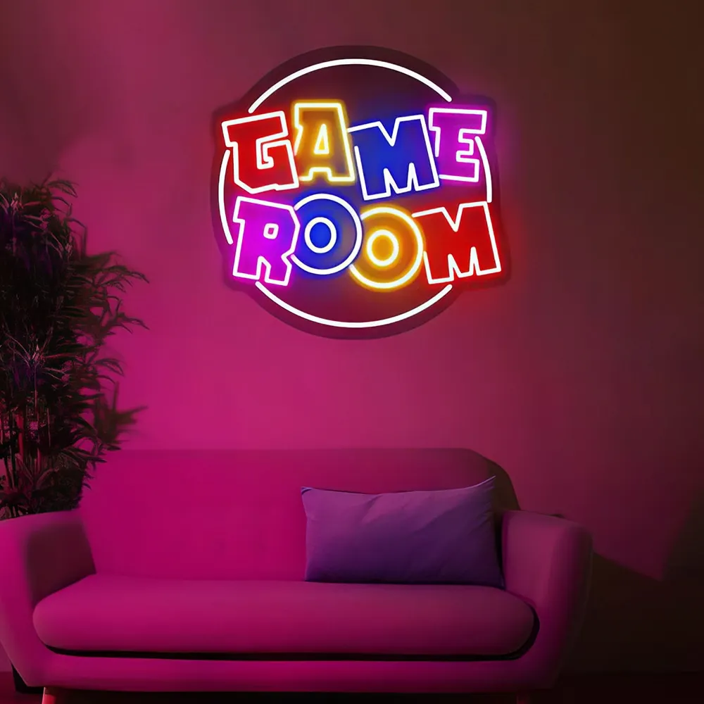 wholesale business Acrylic 3D logo Game room neon logo neon sign custom neon light sign for wall decor