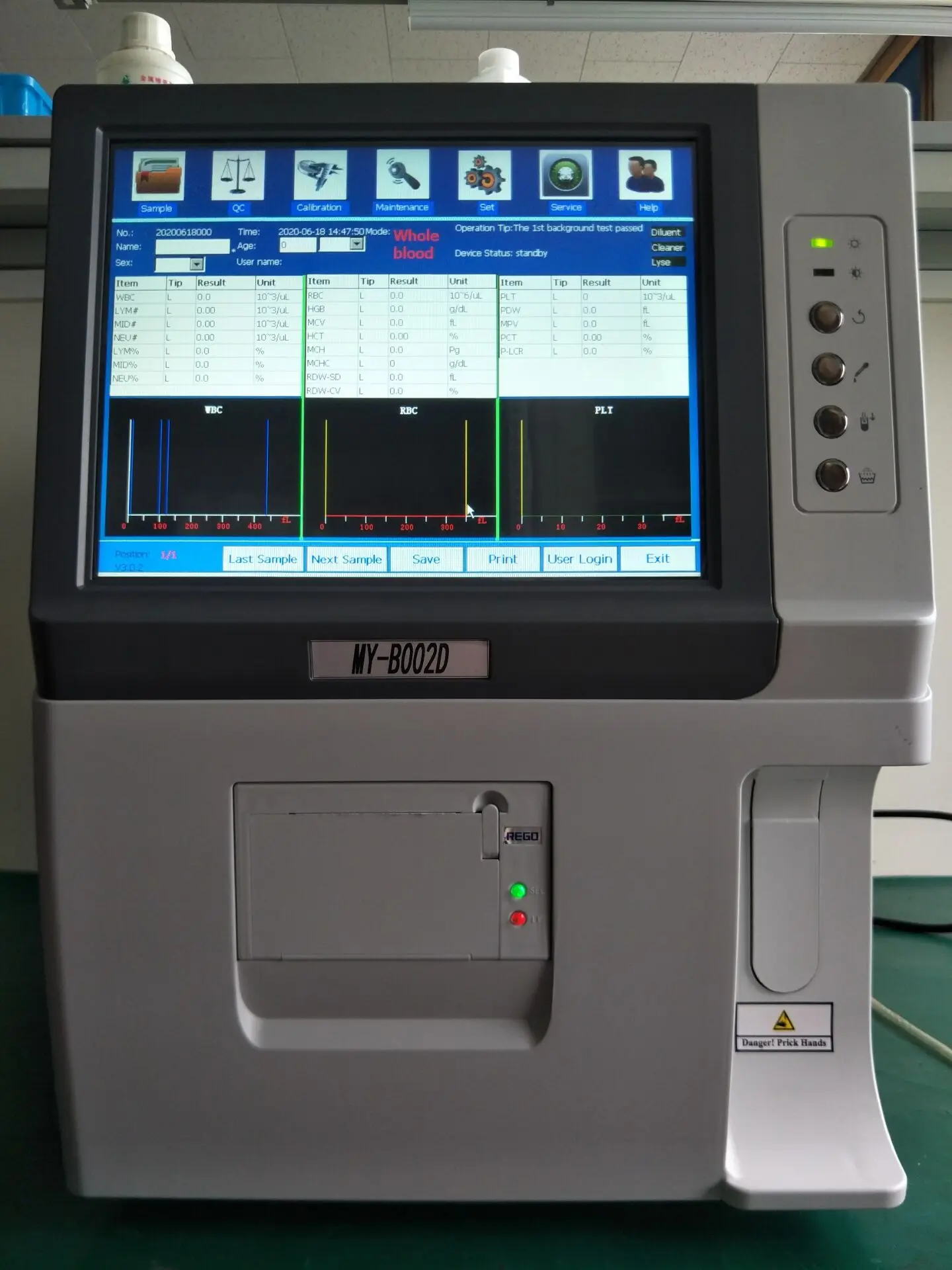 Best Price 3 Part Blood Veterinary Auto Hematology Analyzer Machine