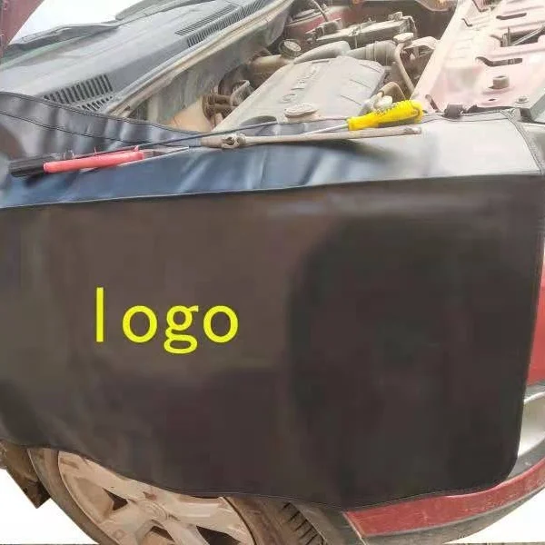Custom Anti-oil Car Fender Covers PVC PU Magnetic Auto Repair Protection Pad Side Dust Car Fender Cover With Magnetic
