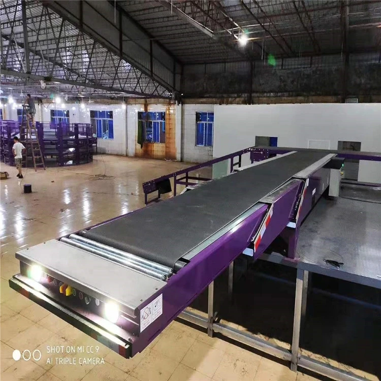 Automatic 40ft Shipping Container Logistics Electric Conveying Equipment Belt Stacker