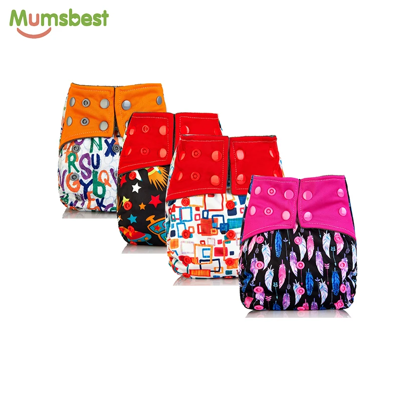 China Supplier 50Set Free Shipping Bamboo Charcoal cloth Baby diaper With bamboo charcoal inserts