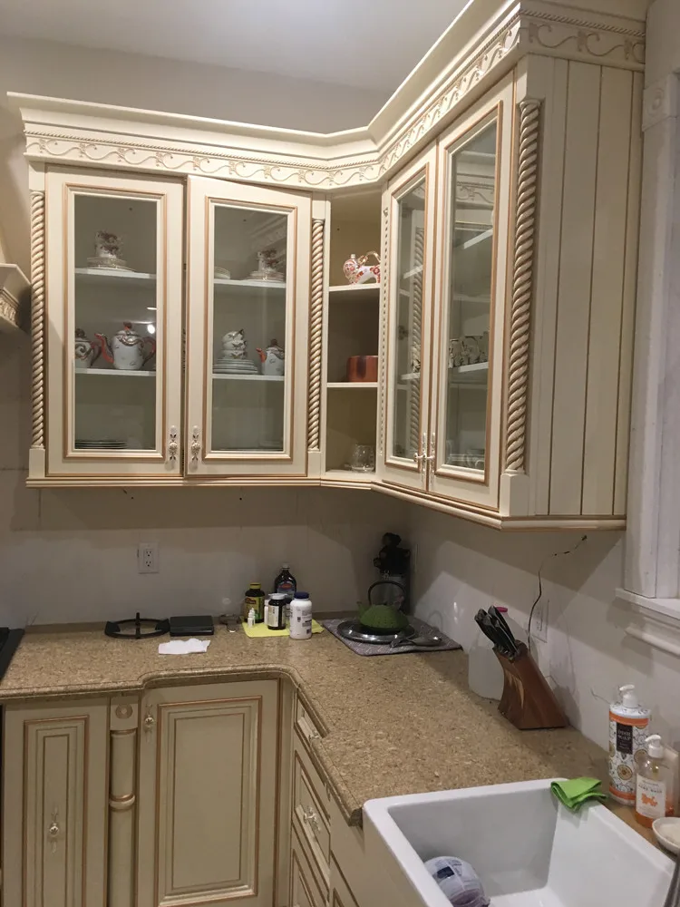  Профессиональный производитель европейских кухонных шкафов Роскошный кухонный дизайн из массива