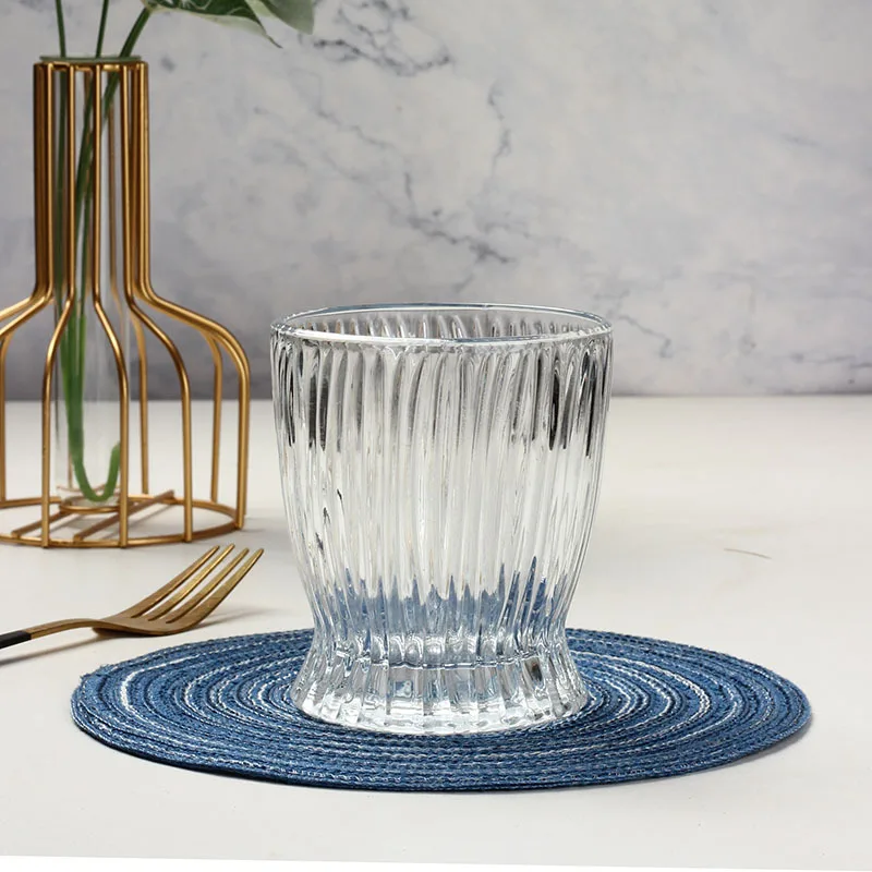 Hot Selling Cheap Glass Beer Steins Whiskey Vertical Crystal Glass Cup Personality Milk Water Cup Tumbler
