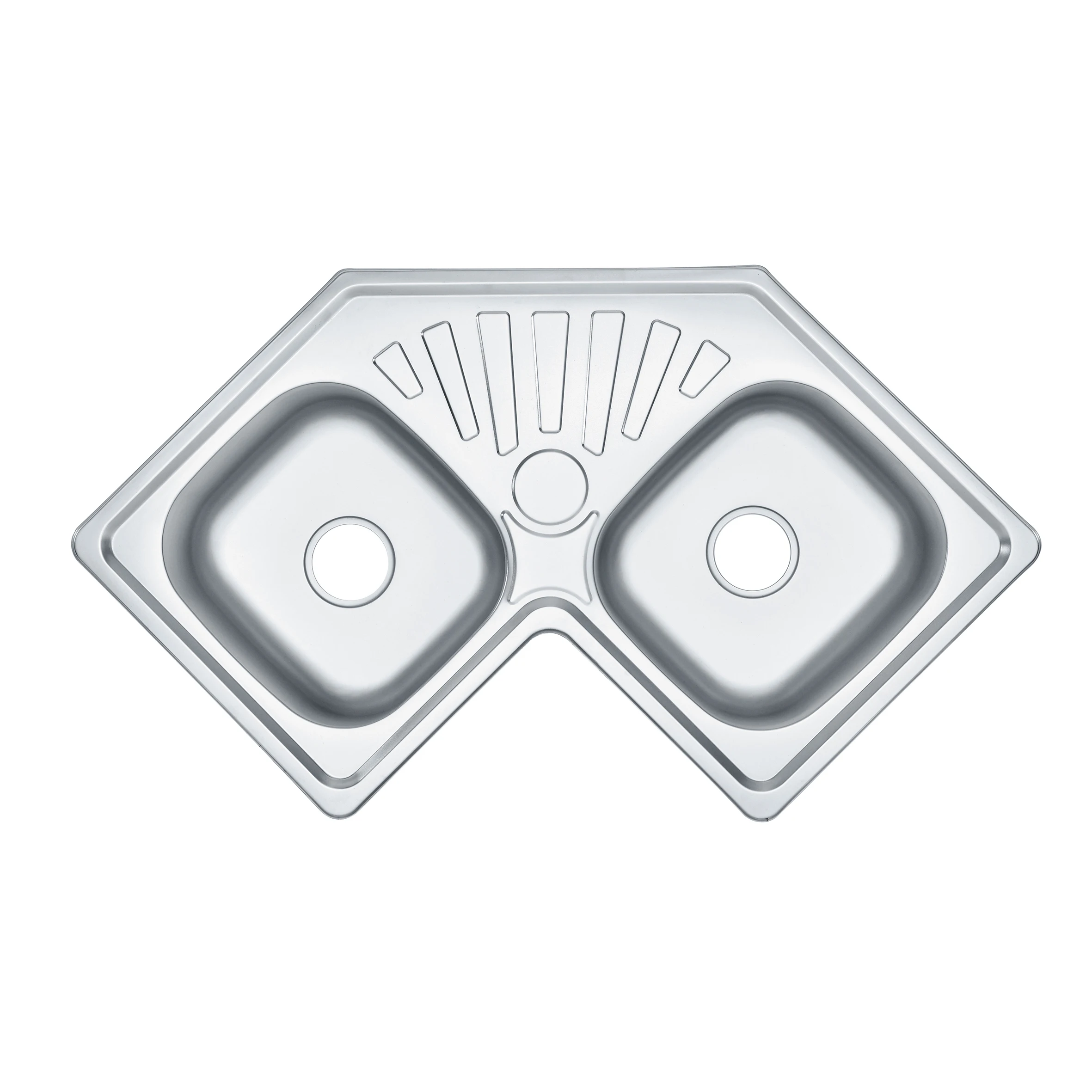 Stainless steel washing basins corner kitchen sink