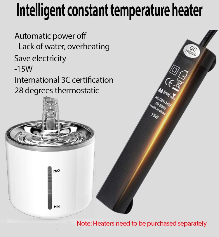 ZMaker 2.6L New Design Pet Cat Drinking Water Fountain Automatic Dog Water Dispenser