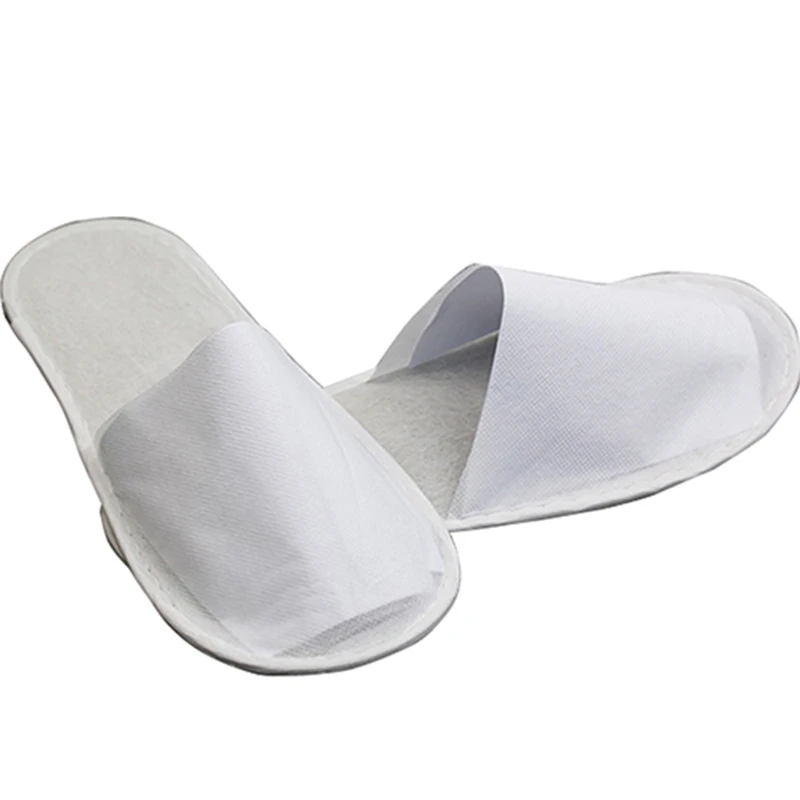 Hotel supplies customized logo closed toe disposable slippers for hotel