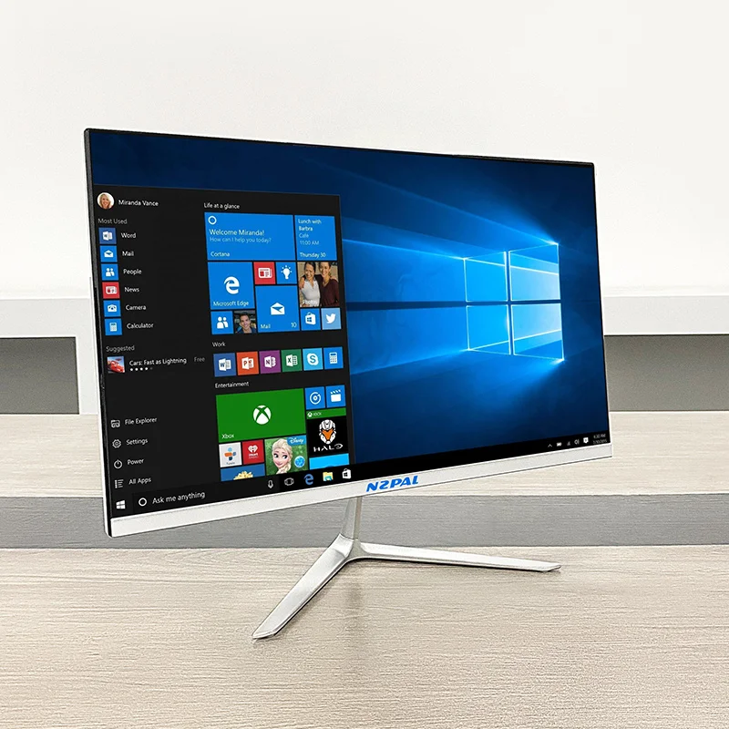 Desktop Computer In tel i7 10510U All in One PC Gaming 23.8 Inch DDR4 WIFI6 Win 10 Gaming Office using