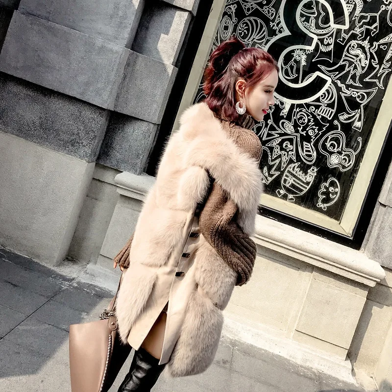 STABILE  Newest arrival top quality faux fox Fur Vest fake Fox Fur Vest for Women Design Jackets Coat