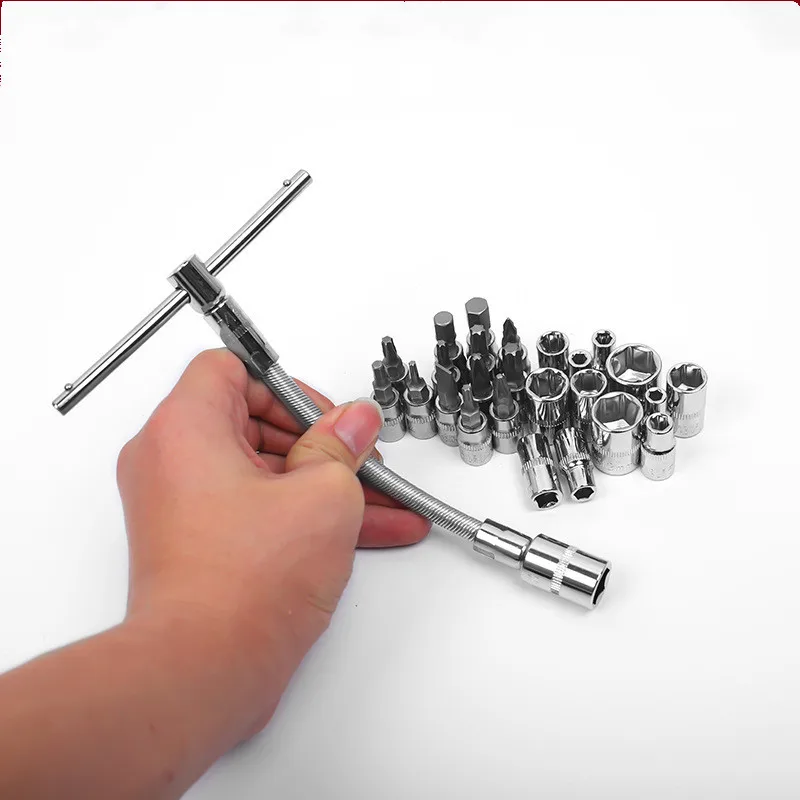 
HF2021 53PCS Hand Tool Kit For Household Working Auto Repair Car Repair Sockets Wrench 53pcs Hardware Tool Set 