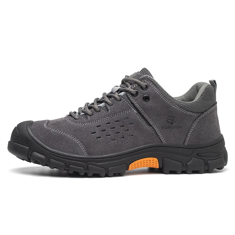 Lightweight Unisex Anti-Skid Safety Work Shoes with Steel Toe Breathable Summer/Winter/Spring Suede Upper Safety Shoes