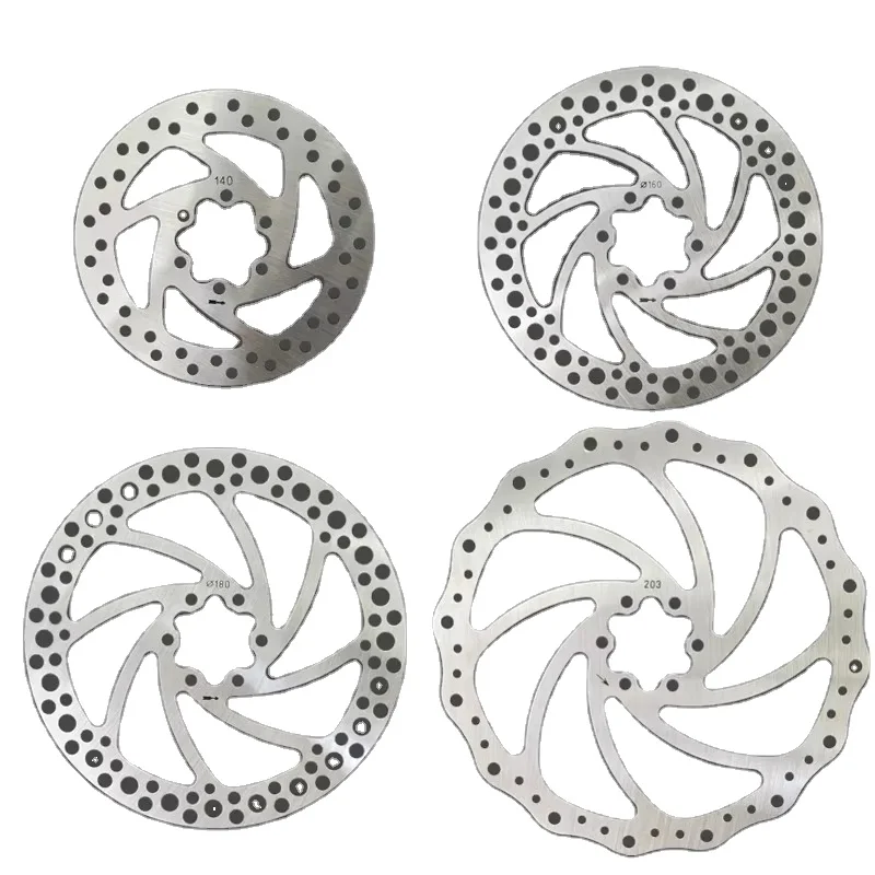 ZOOM Cycling Stainless Steel Brake Rotor 110/120/140/160/180/203mm MTB Road Bike Disc with Bolts Brake Disk