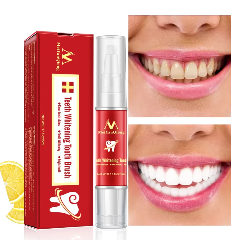 Stock teething pencil gel tooth clean whitening lightening serum liquid oem teeth whitening pen