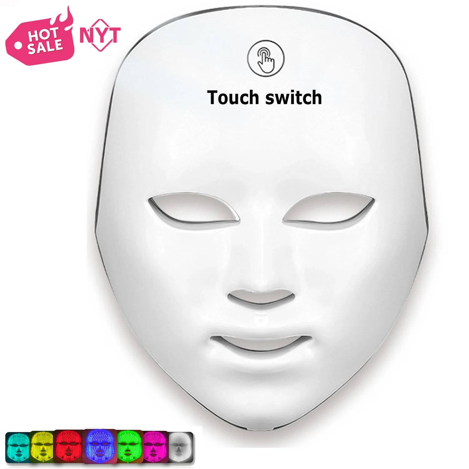 Skin Care Beauty Anti Aging Face Neck Lift Tightening Machine Red Facial 7 Color Pdt Led Rejuvenation Light Therapy Face Mask