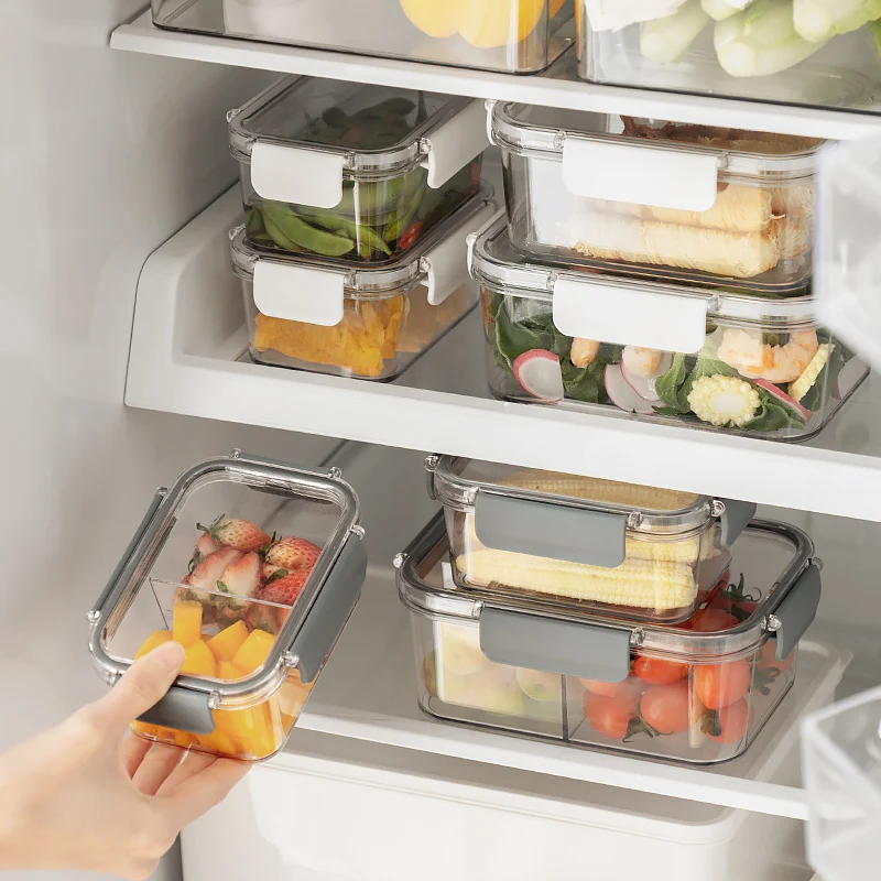 High Quality Pet Plastic Kitchen Organizer Storage Container Plastic Storage Box Plastic Lunch Box